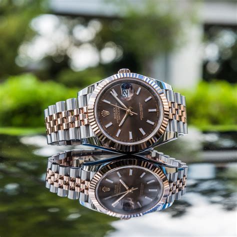 rolex datejust chocolate price|Rolex Datejust 41mm rose gold.